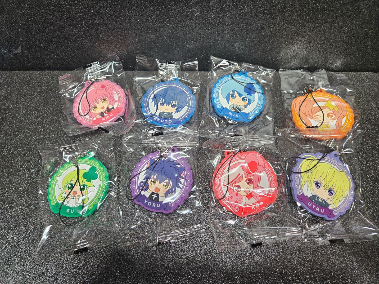 「しゅごキャラ」ラバーストラップ 全8種セット しゅごキャラ！ トレーディング ラメ入りラバーストラップ（BOX