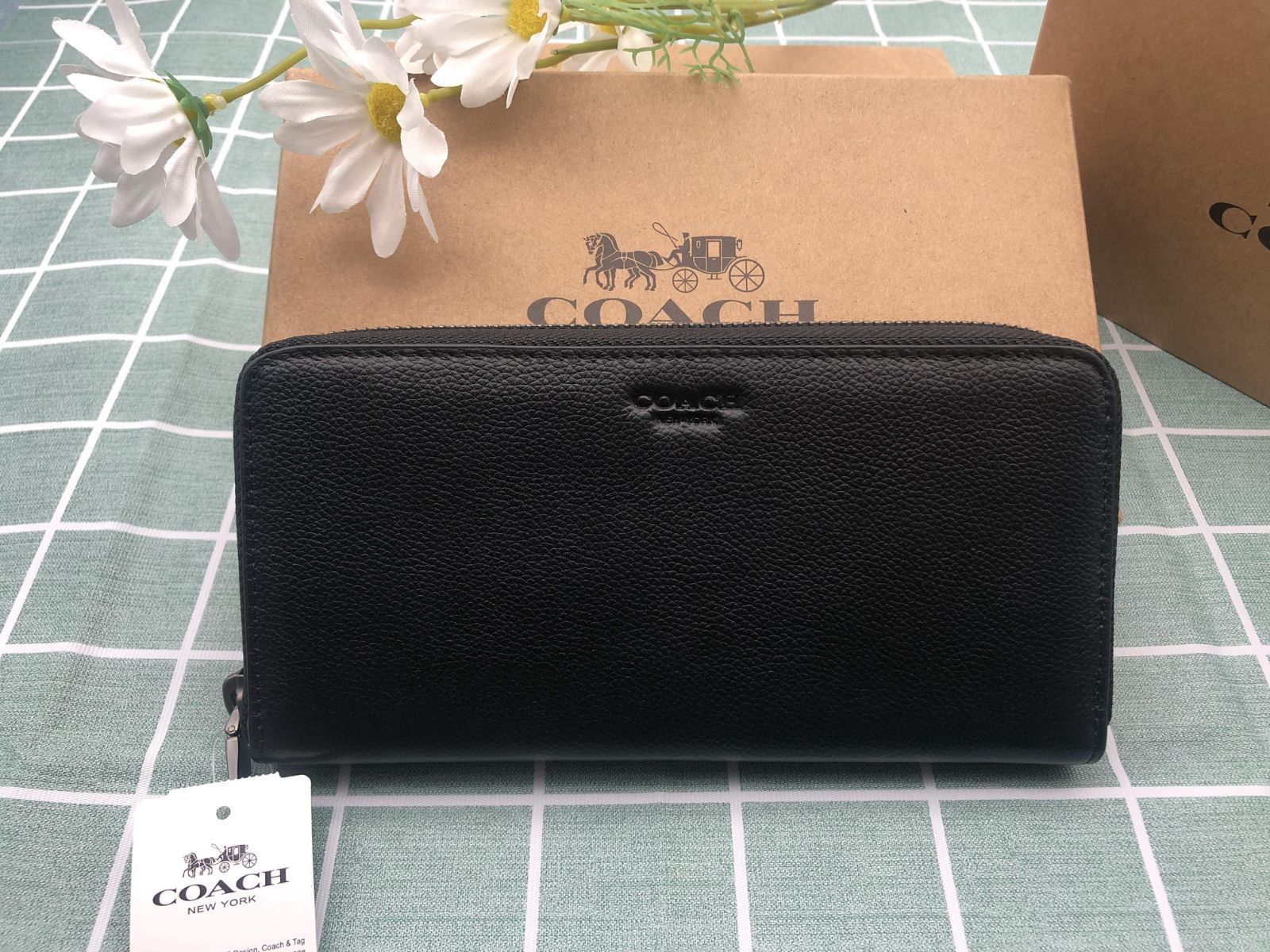 COACH コーチ財布 長財布 クーポン配布  ギフト  プレゼント 小銭入れあり 新品 未使用 メンズレディース  レザー ズック スリム ウォレット ブランド CC169