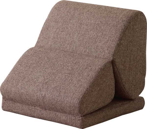 ツイードの3wayテレビ枕マット 座椅子 W46×D69-90×H37-45×SH5cm No.121 ブラウン MARWIL-DEMENAGEMENTS_CH