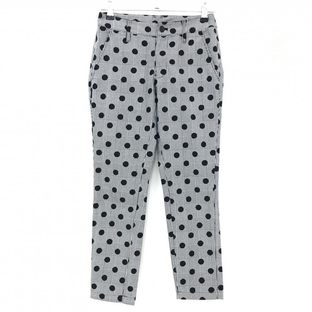 ジャックバニー パンツ 黒×白 グレンチェック ドット レディース 0 S ゴルフウェア Jack Bunny