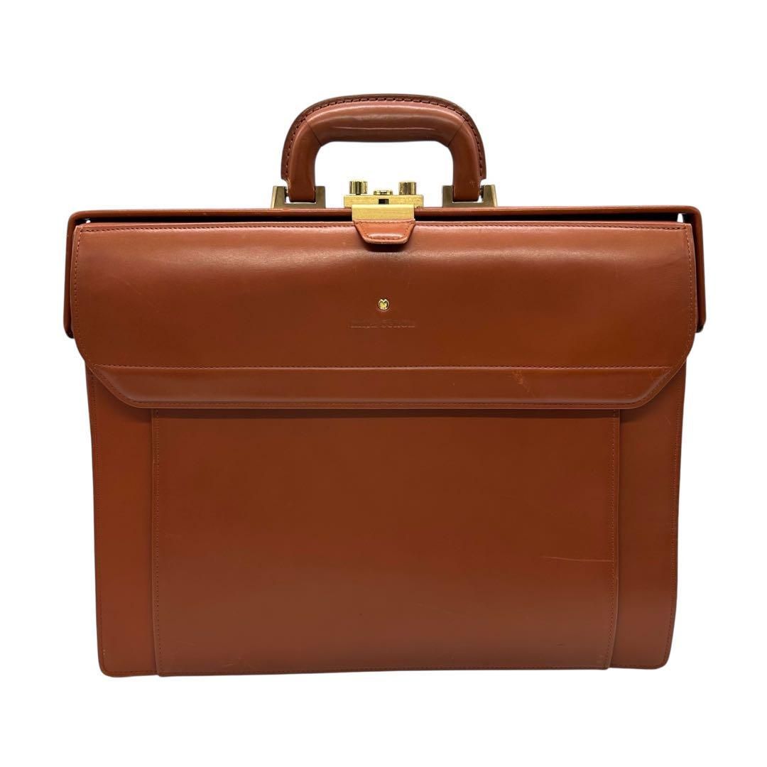 良品 2193 mila schon ダレスバッグ レザー ブラウン 鍵付き 良品 2193 mila schon ダレスバッグ レザー ブラウン 鍵付き