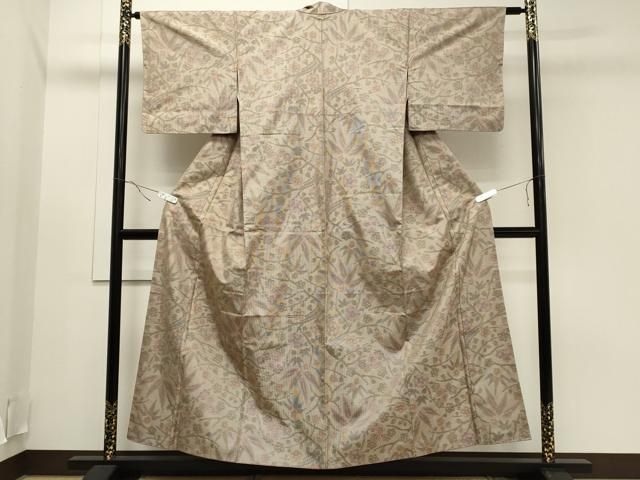 ☆平和島様☆専用出品商品です！ 平和屋着物□本場大島紬 7マルキ 笹の葉枝花文 正絹 逸品 CAAP7911oy