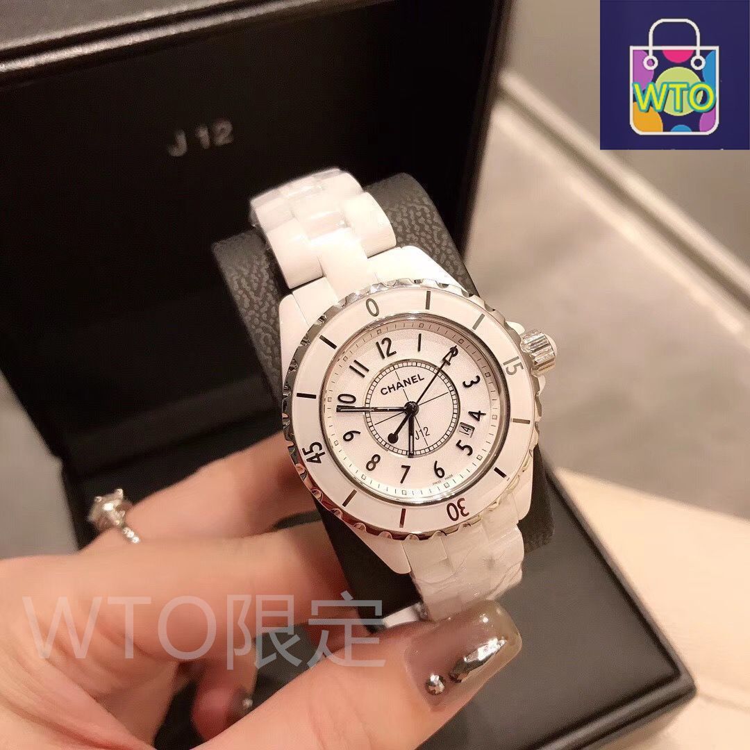 ホワイトセラミック腕時計 シャネル J12 メンズ 白セラミック H0970 - 腕時計専門店THE