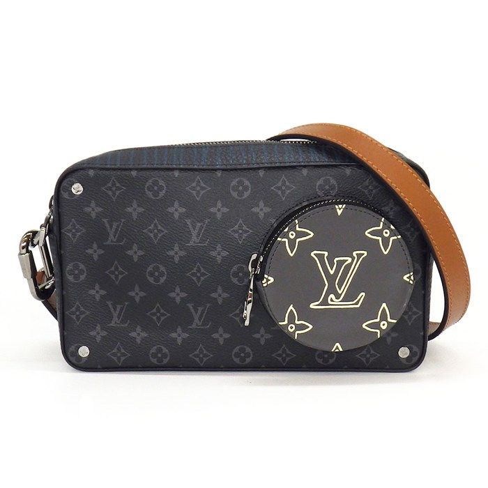 ルイ・ヴィトン Louis Vuitton ショルダーバッグ エクリプス ヴォルガ オンストラップ M69688 2020年製 ブラック モノグラム・エクリプス (PVCコーティングキャンバス) 【中古】