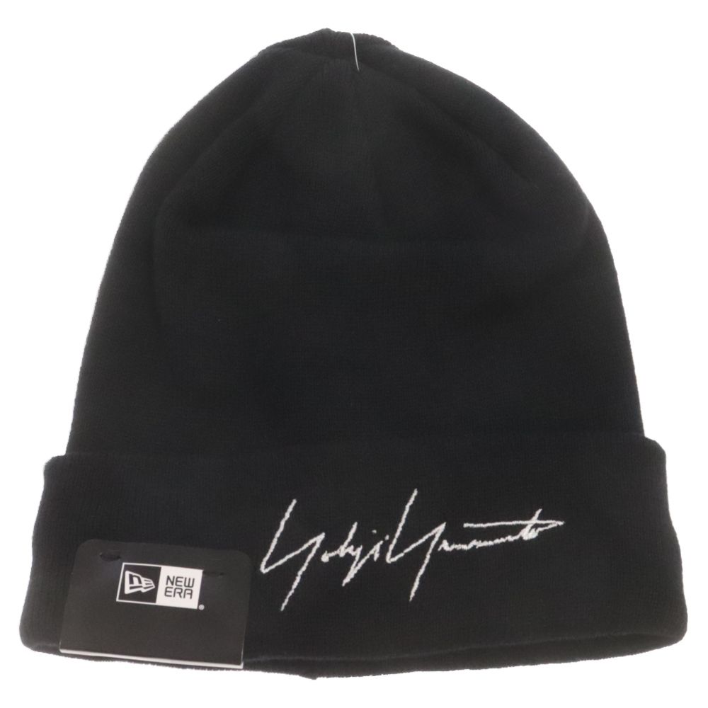 Yohji Yamamoto (ヨウジヤマモト) ×NEWERA COTTON CUFF KNIT YY LOGO ニューエラ シグネチャーロゴビーニー ニット帽 ブラック