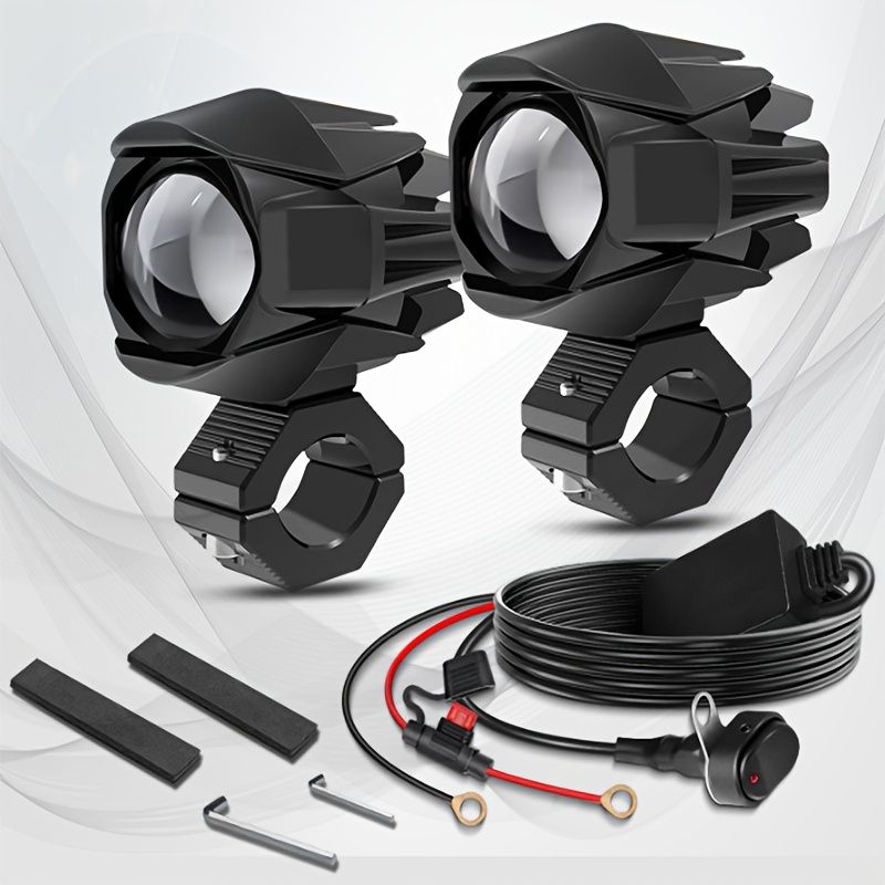 BWCARID 90W 8000lm LEDスポットドライビングフラッドライトキット ホワイトカラーオフロードワークライトポッド 12-24V オートバイSUVATVボートE-Bikeトラクター バッテリーなし