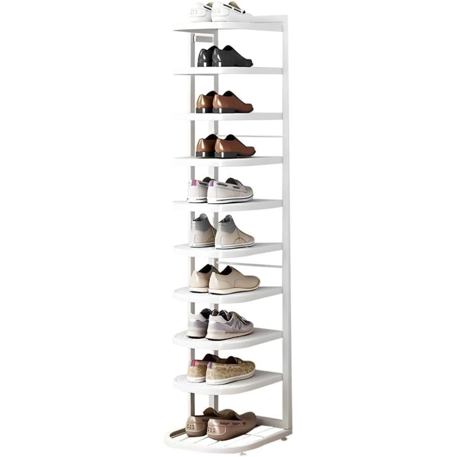 新作，新作登場 シューズラック スリム 縦長 縦型 6-10段 玄関 靴置き