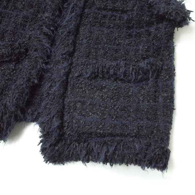 UNITED ARROWS◆ミックスチェックツイードニットベスト/--/ナイロン/NVY/チェック/1518-183-0314 UNITED ARROWS（ユナイテッドアローズ）の「ミックスチェック