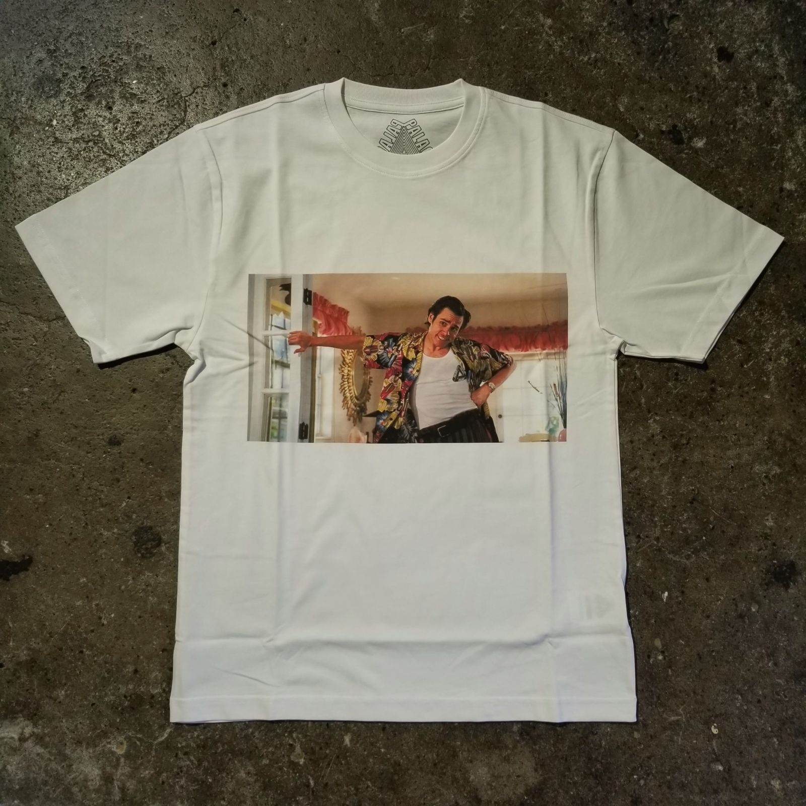 PALACE 25ss PAL-ACE T-SHIRT S WHITE パレス ジムキャリー T