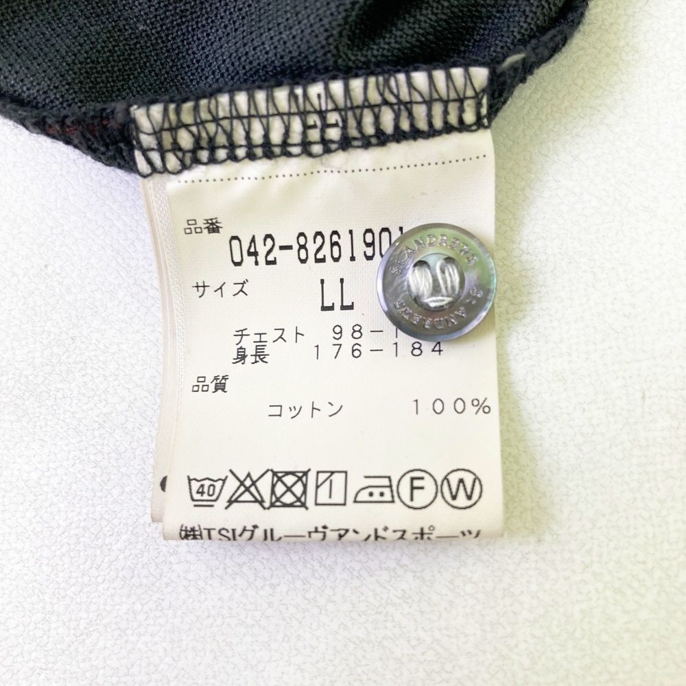 長袖ポロシャツ 花柄