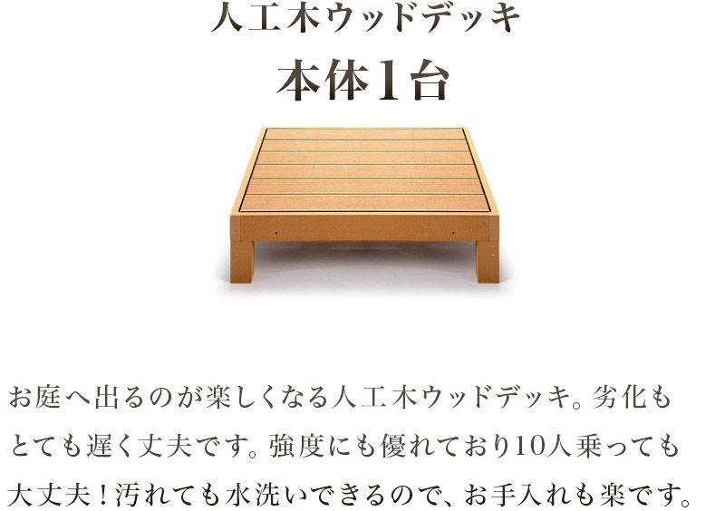 人工木材　ウッドデッキ dショッピング |人工木 ウッドデッキ (幅270×奥行90cmタイプ