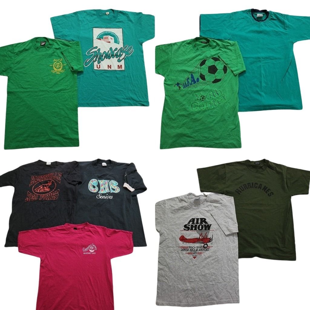 古着卸 まとめ売り ～90s　オールド 半袖Tシャツ 9枚セット (メンズ M ) シングルステッチ イラスト ワンポイント 英字ロゴ MS5923