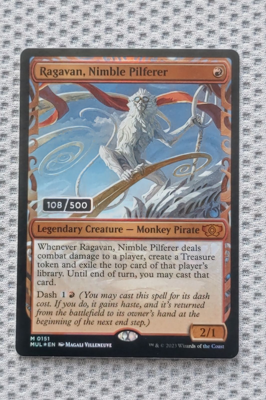 ダブルレインボウ Foil 敏捷なこそ泥 ラガバン|Ragavan Nimble Pilferer シリアル入り
