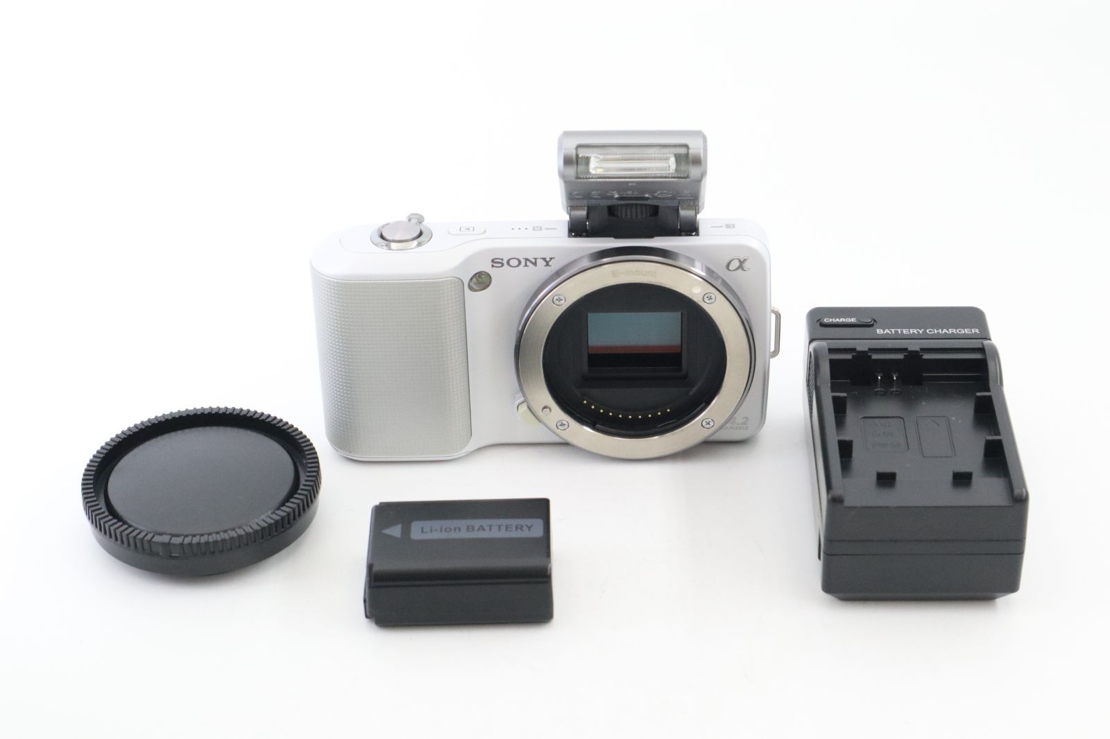 ◇超極上美品◇ソニー Sony α NEX-3 ホワイト /付属品ストロボ 充電