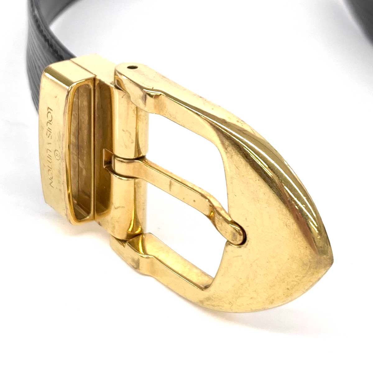 ヴィトン ベルト レザー ブラック　エピ　CT1917 LOUIS VUITTON ルイヴィトン エピ ベルト CT1917 ブラック ピン
