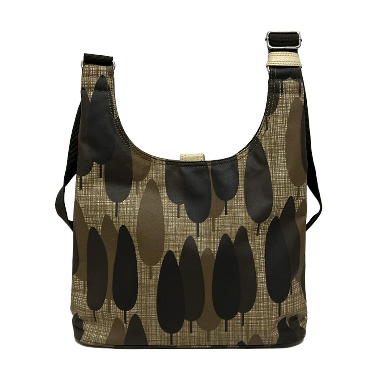オーラカイリー　本革リバーシブル　ショルダーバッグ　orla kiely orla kiely(オーラカイリー) ショルダーバッグ美品 - ベージュ