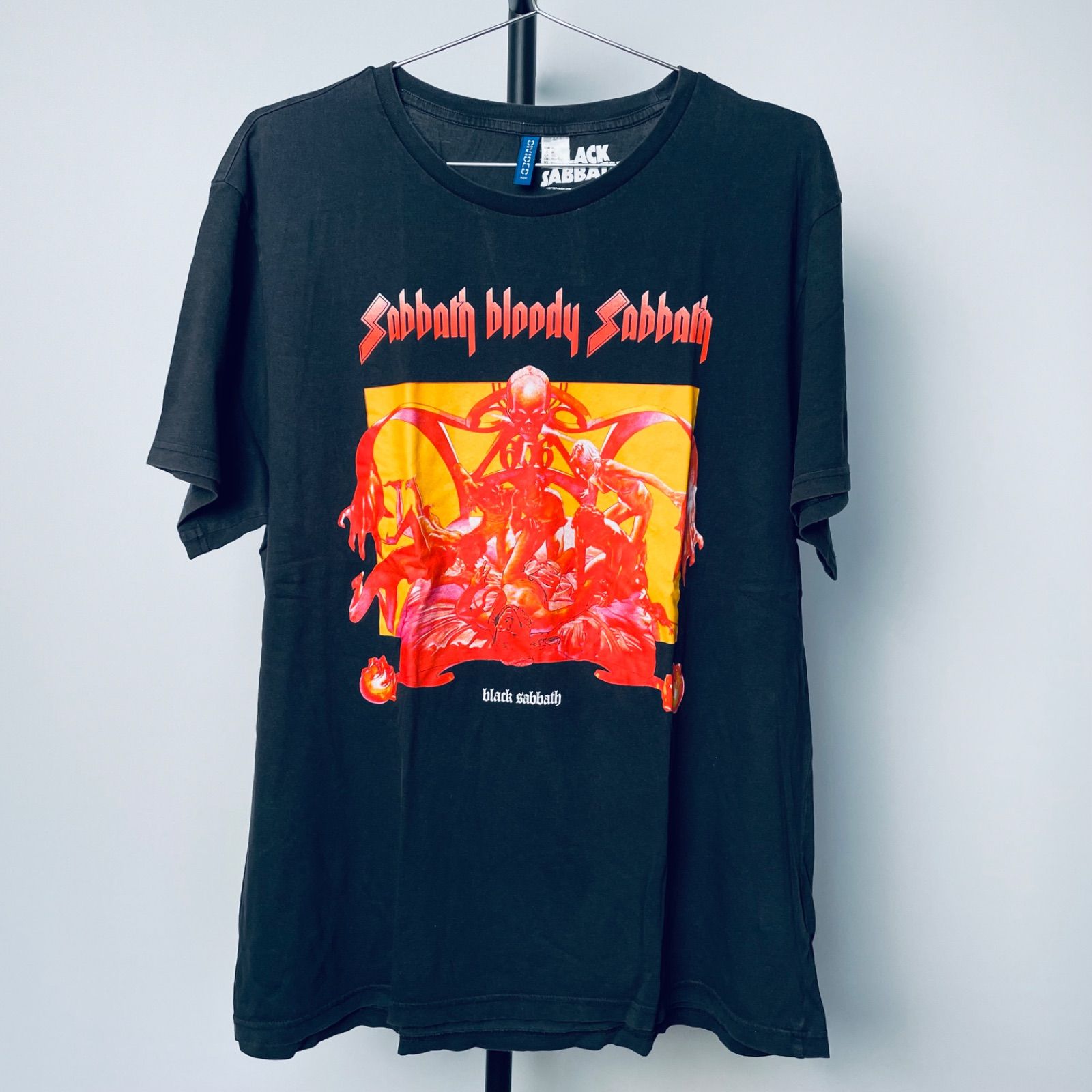 H&M ブラックサバス バンドTシャツ オーバーサイズTシャツ - メルカリ