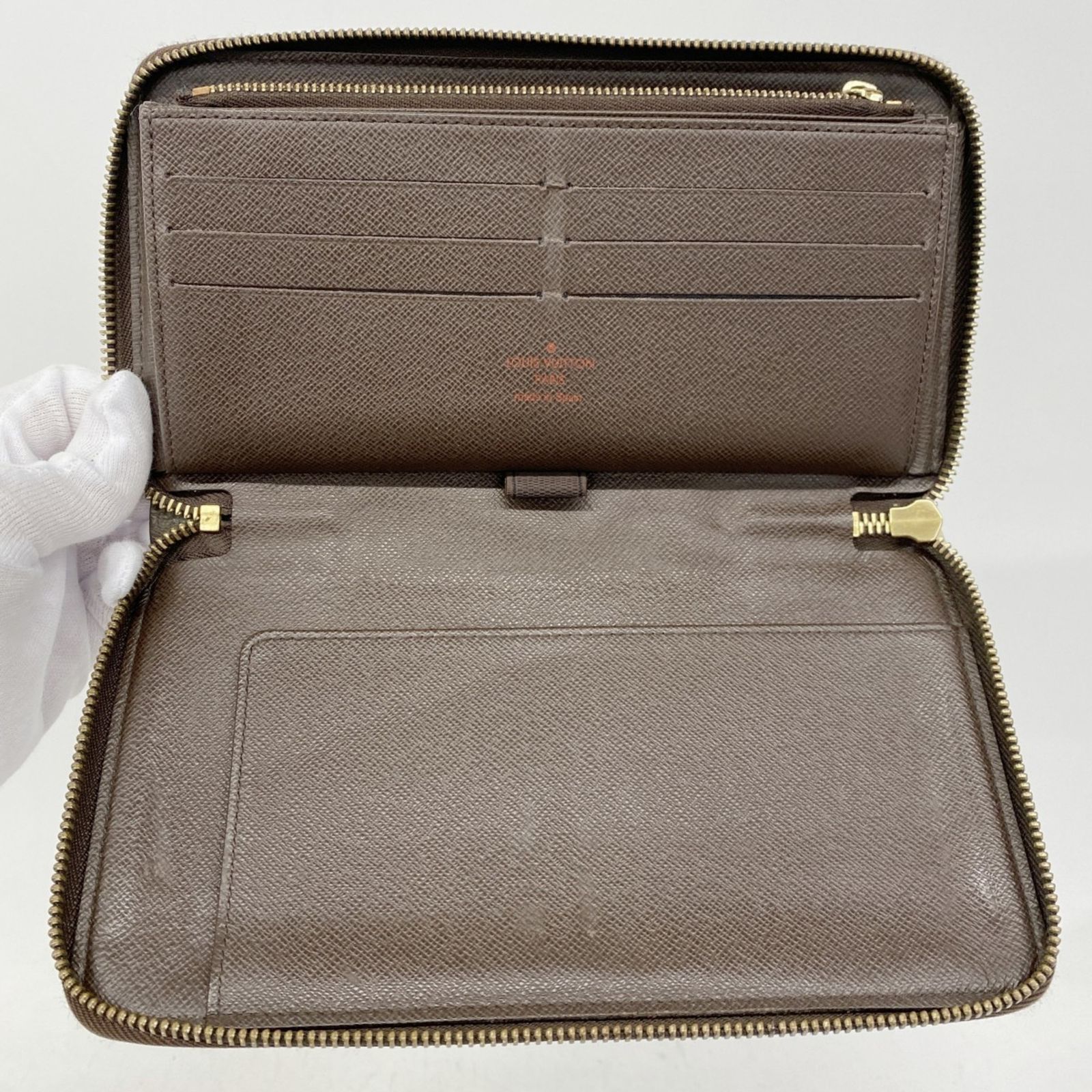 【最高級美品】ルイヴィトン ダミエ エベヌ ジッピーオーガナイザー 長財布 LOUIS VUITTON ルイヴィトン ジッピーオーガナイザー ダミエ 長