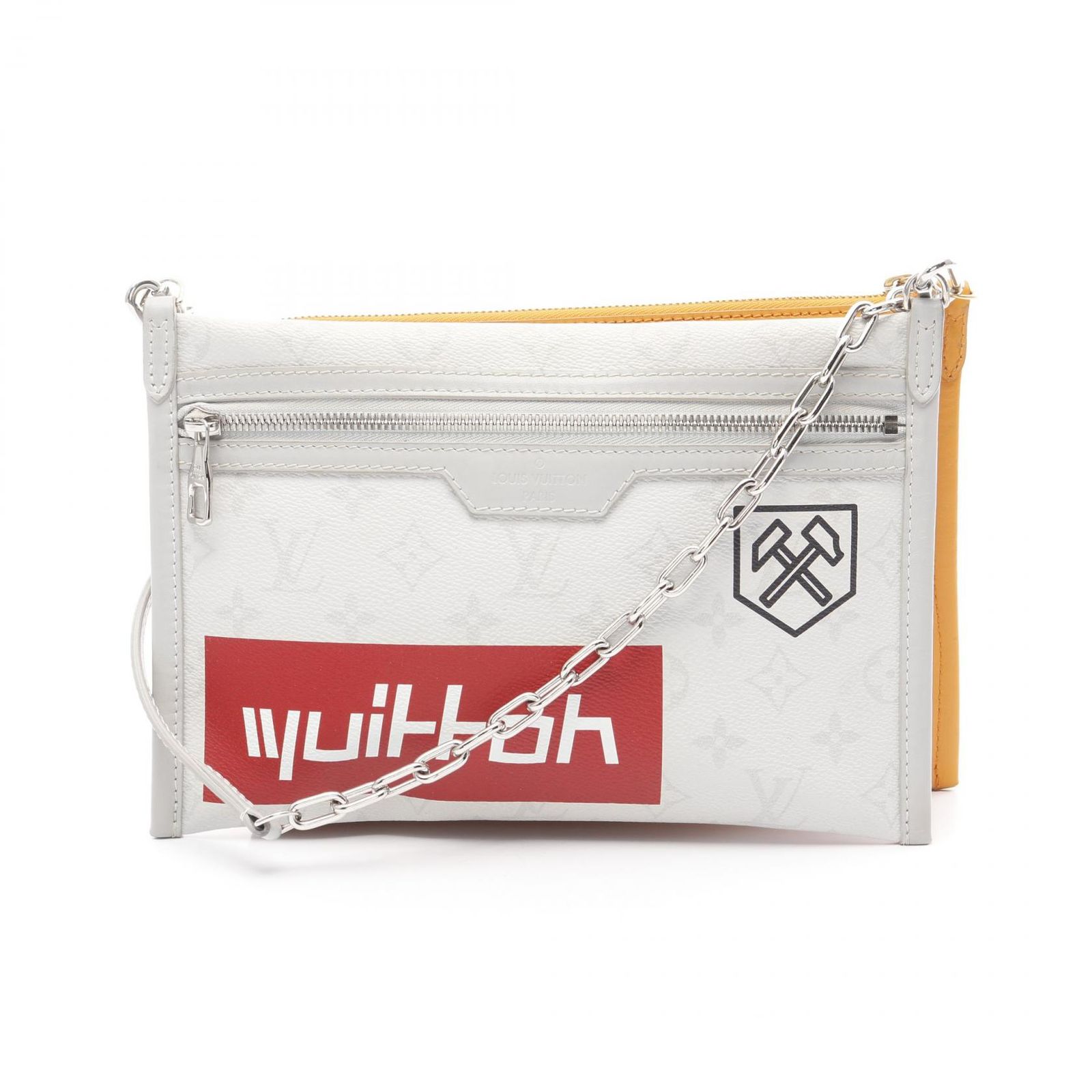 ルイ ヴィトン LOUIS VUITTON ショルダーバッグ フラットメッセンジャー オーカー M44640 ブロン|オーカー PVCコーティングキャンバス キャンバス フラットメッセンジャー メンズ Used B