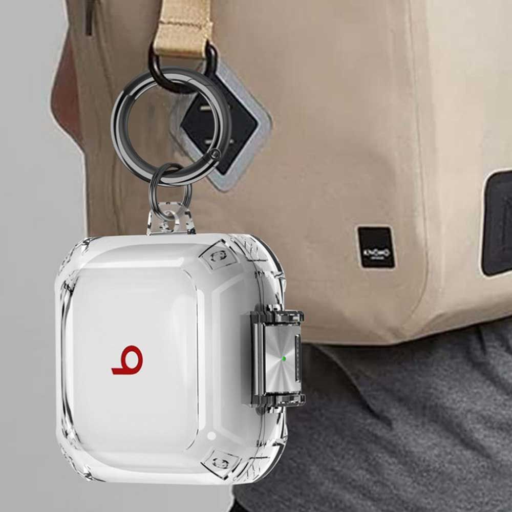 Beats Fit Pro ケース キーリング付き シンプル 半透明 クリア