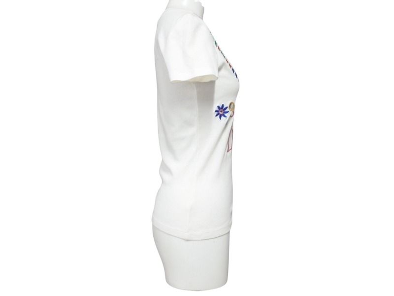 美品！Christian Dior 花柄刺繍 Vネック Tシャツ 極美品 Christian Dior クリスチャンディオール Vネック半袖T