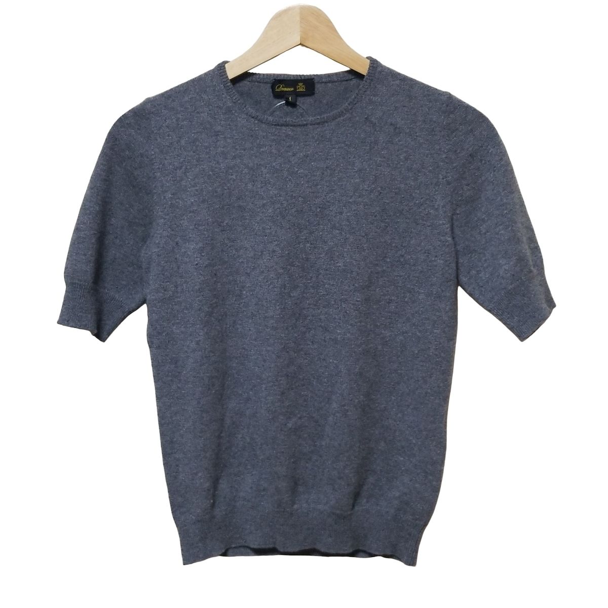 Drawer ドゥロワー 半袖セーター サイズ1 S レディース - グレー クルーネック