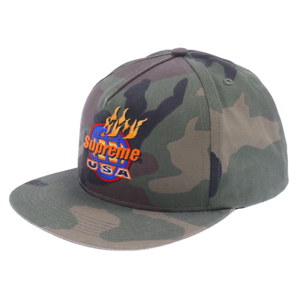 SUPREME (シュプリーム) 17AW Fire 5 Panel Cap ファイヤー 5パネル カモ キャップ カーキ