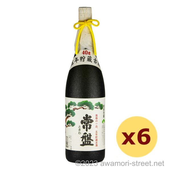 泡盛 常盤 5年古酒 40度,1800ml x 6本セット / 伊是名酒造 琉球