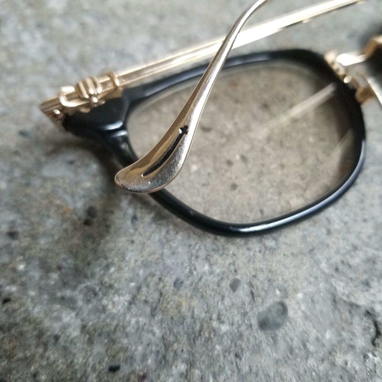 CHROME HEARTS SHAGASS クロムハーツ ブラック ゴールド 眼鏡 51□21 