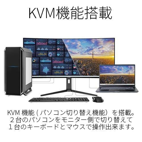 JAPANNEXT 39.7インチ曲面（R2500） 5K2K解像度（5120x2160）対応