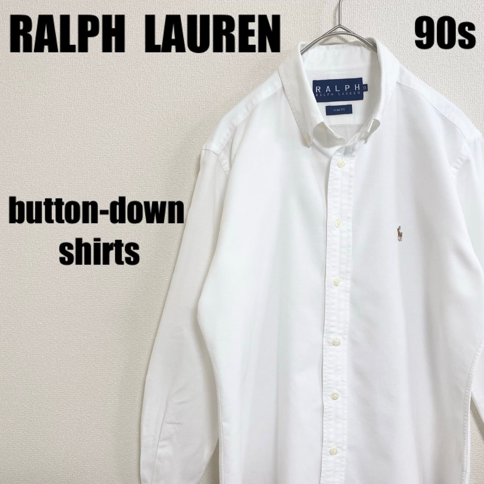 90's ラルフローレン RALPH LAUREN ボタンダウンシャツ スリムフィット