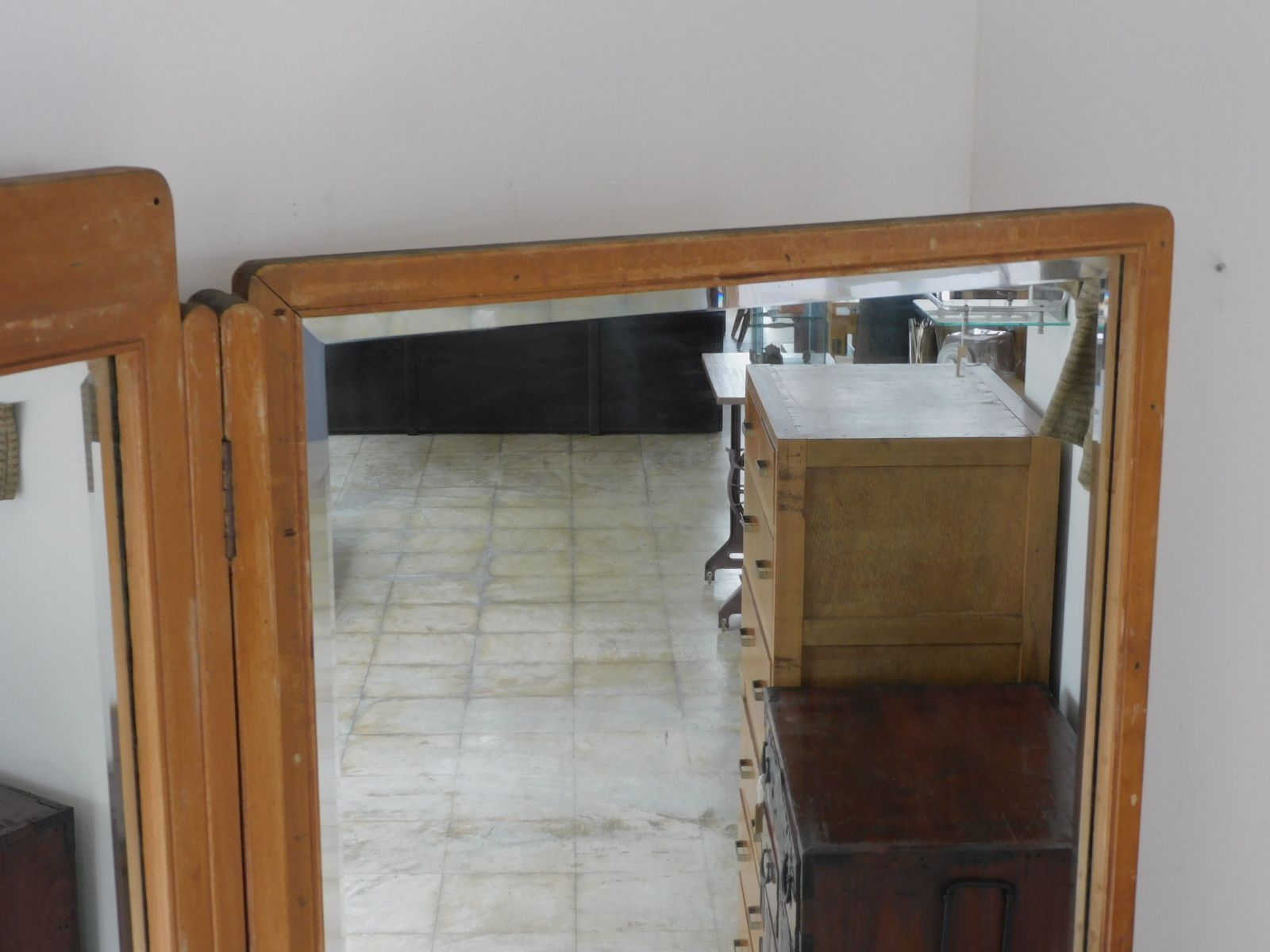 おおきな三面鏡・姿見 HK-a-03587 / アンティークミラー ドレッサー