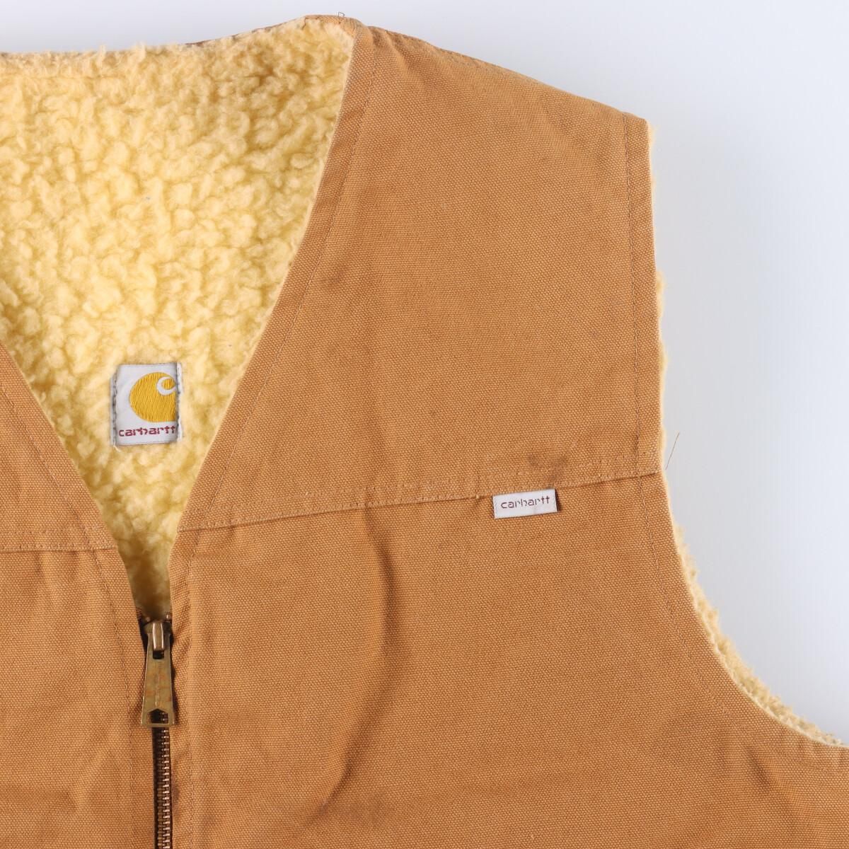 古着 80年代 カーハート Carhartt ダック地ベスト USA製 メンズXL