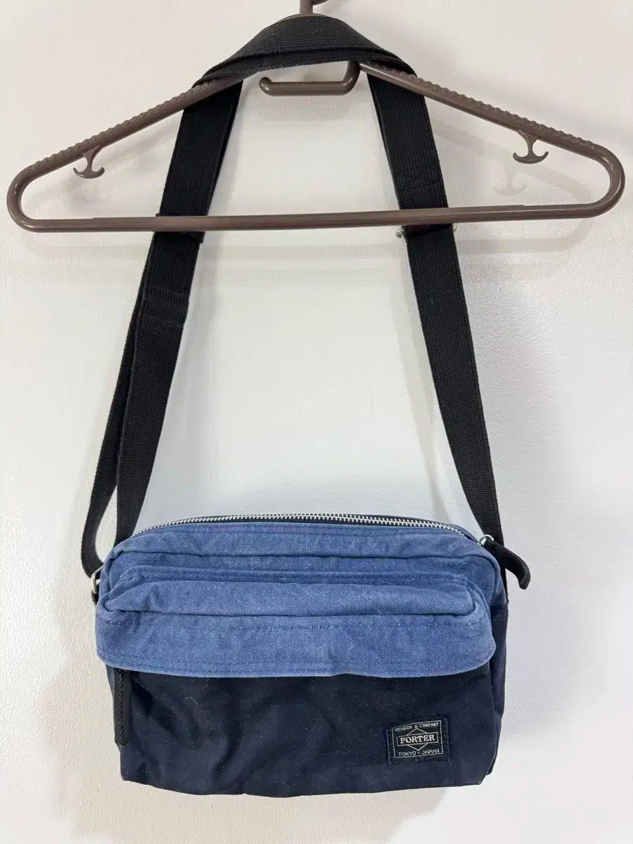 Porter ポーター ブルー キャンバス クロスバッグ