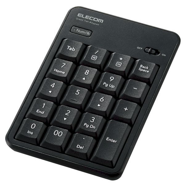 【新品・7営業日以内発送】エレコム ELECOM TK-TBM023SKBK テンキー ワイヤレス 無線 Bluetooth 抗菌 静音 メンブレン ブラック TKTBM023SKBK【沖縄離島販売不可】