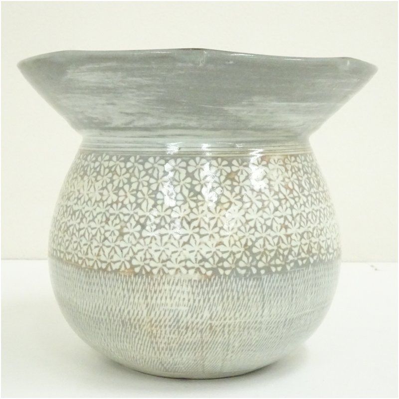 京焼 森里陶楽造 三島砂金袋水指 銘 松風 大徳寺 小林太玄書付 共箱 水指し 茶道 茶道具 おしゃれ 水差し 抹茶 インテリア 茶器 水器 お茶 骨董 茶会 1月 2月 冬 WWW_IBETON_RU