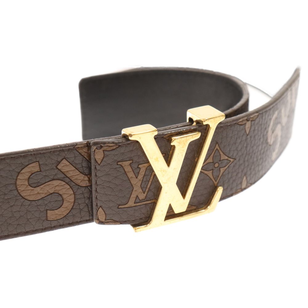 SUPREME (シュプリーム) 17AW×Louis Vuitton LV Initiales 40MM Belt ルイヴィトン サンチュール  イニシアル モノグラム レザー ベルト ブラウン MP016