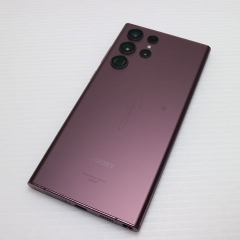 超美品 Galaxy S22 Ultra SCG14 バーガンディ スマホ 白ロム