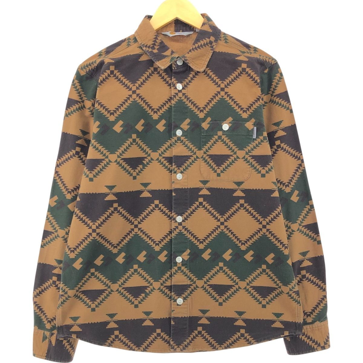 古着 カーハート Carhartt ネイティブ柄 長袖 フランネルチェック 