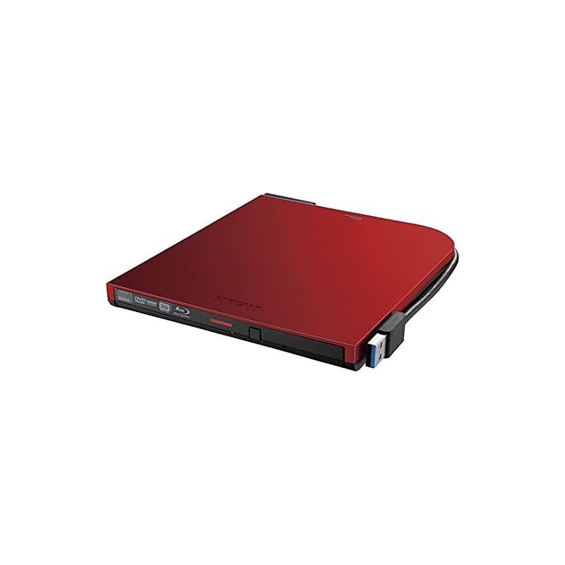 バッファロー BRXL-PTV6U3-RDA USB3.2（Gen1）対応 ポータブルBDドライブ 書込みソフト添付 レッド