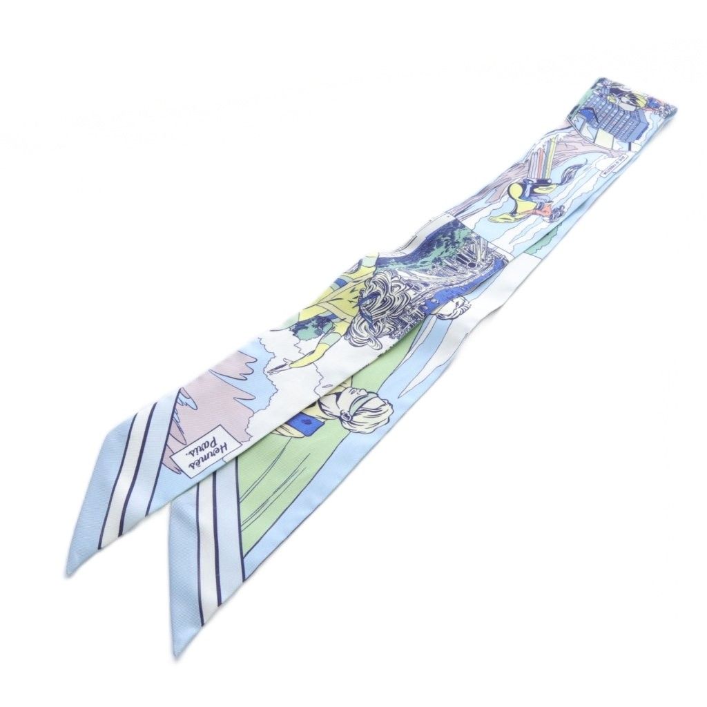 エルメス HERMES ツイリー WOW スカーフ 総柄 シルク マルチカラー  