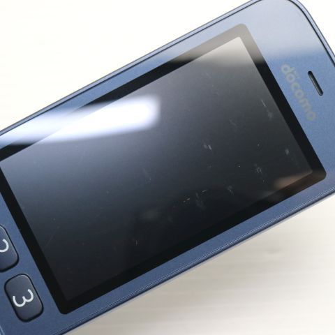 良品 F-02J らくらくホン ネイビー docomo SIMフリー 初期化済/動作
