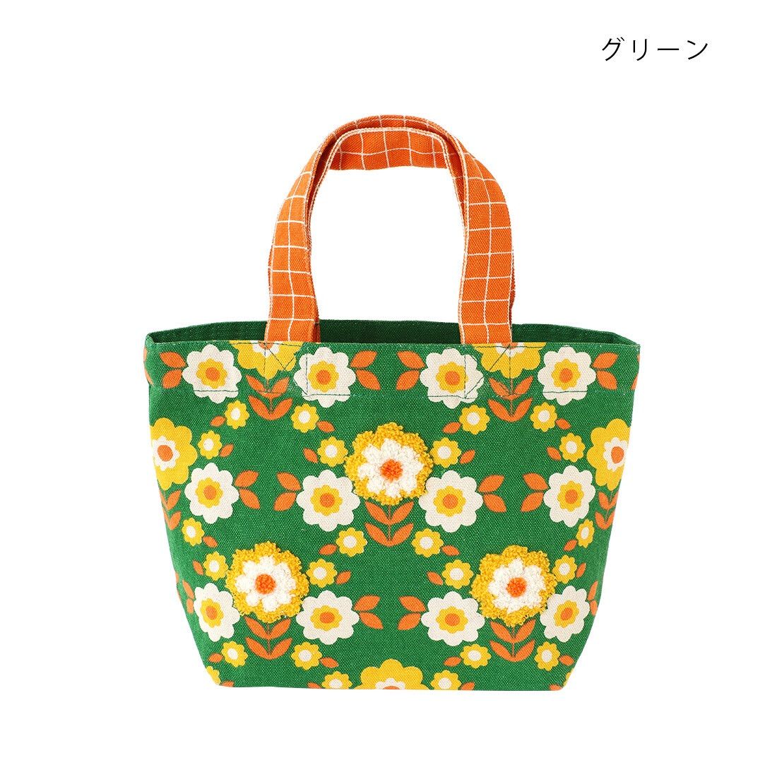 レトロフラワーデザイン 刺繍バッグ レトロフラワー 3種類 昭和レトロ