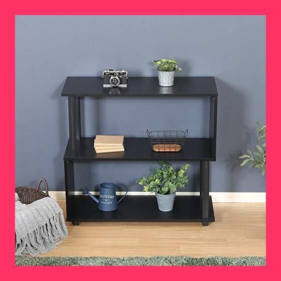 【スタッフおすすめ!】不二貿易 オープンラック ディスプレイラック 2段 幅80cm 高さ76.9cm ブラウン ブラック 簡単組み立て フィット 99594 オープンラック 2段 不二貿易(Fuji ナチュラル×ホワイト 収納棚 Co.,Ltd
