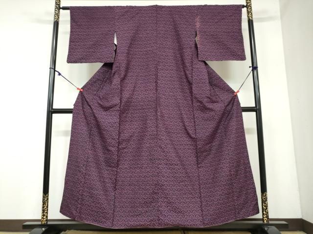 平和屋着物●上質な小紋 紬地 花尽くし文 鈴乃屋扱い 正絹 DAAY5436ud