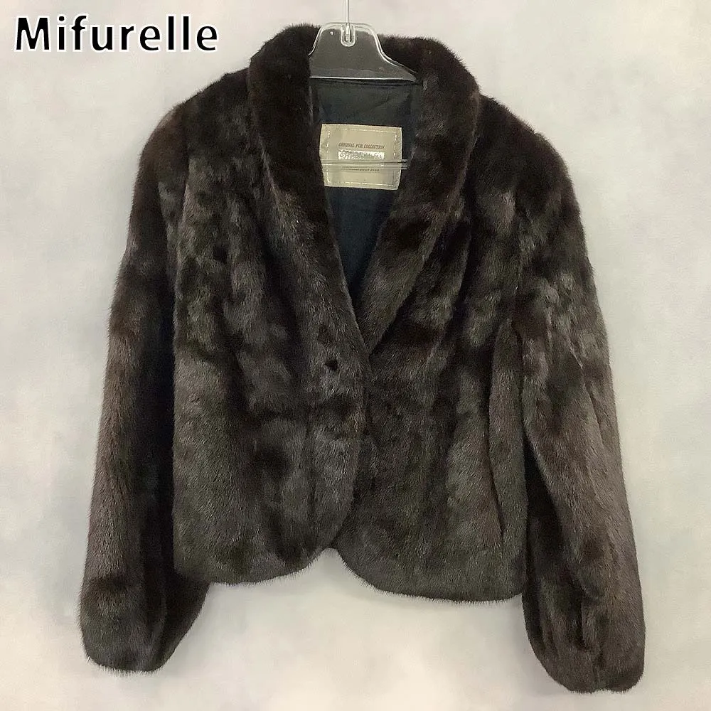 ▲未使用 Mifurelle ミファエル バイオレットミンク 毛皮コート △未使用 Mifurelle ミファエル バイオレットミンク 毛皮コート