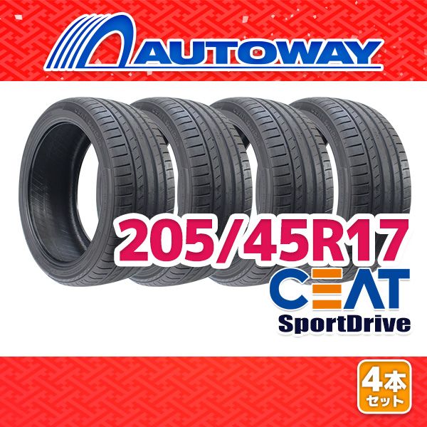AUTOWAY 205|45R17 サマータイヤ CEAT SportDrive 17インチ 4本セット 夏タイヤ オートウェイ