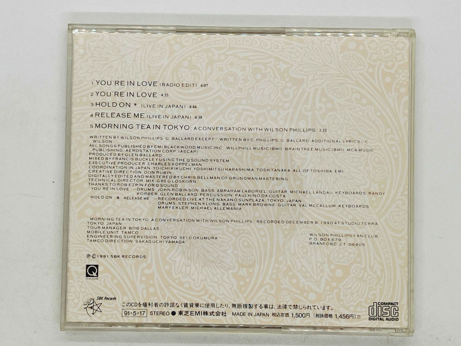 CD ウィルソン・フィリップス / ユーアー・イン・ラヴ