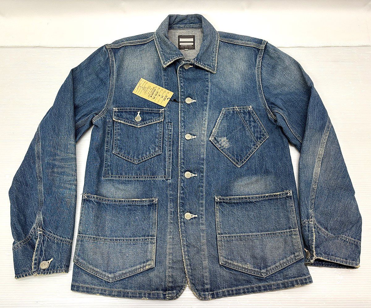 桃太郎ジーンズ 03-054 デニム カバーオール USEDダメージ加工