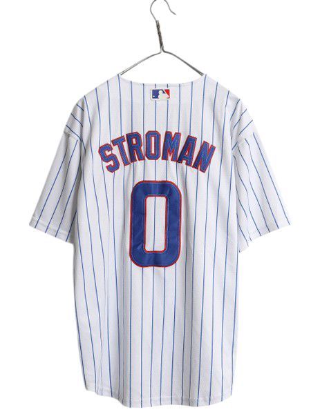 NIKE - カブス ベースボール シャツ メンズ M / 古着 MLB オフィシャル ナイキ スウッシュ 大リーグ ユニフォーム ゲームシャツ 半袖シャツ 重ね着 お得なクーポン配布中!】 カブス ベースボール シャツ メンズ M